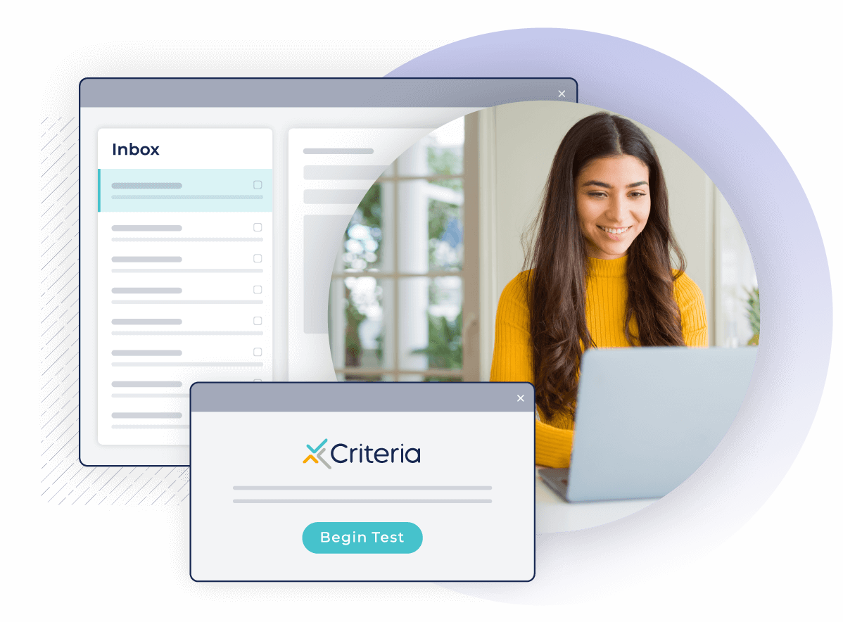 person on computer, email prompt