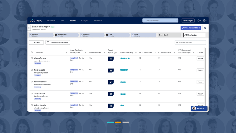 Candidate results are easier than ever to review with Criteria's updated results page