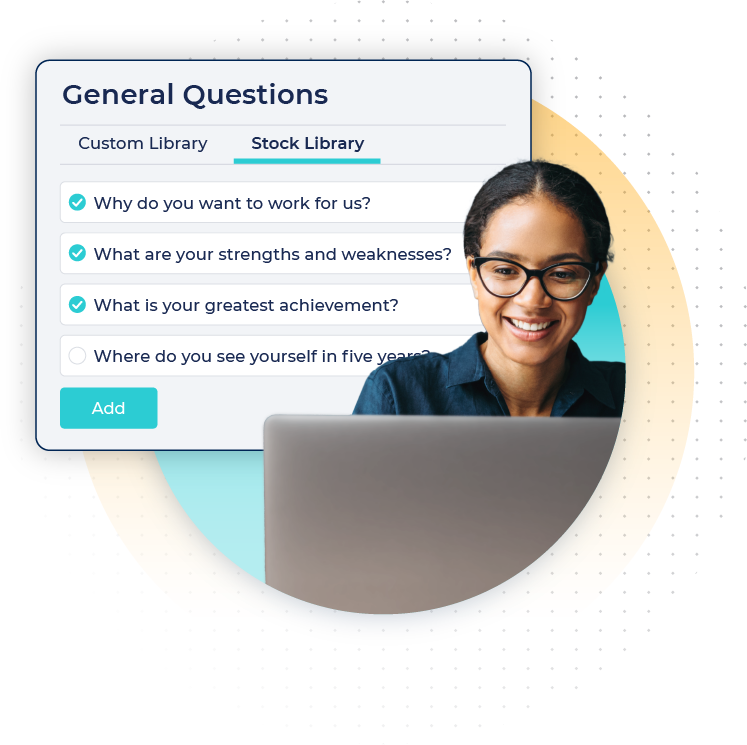 woman selecting interview questions