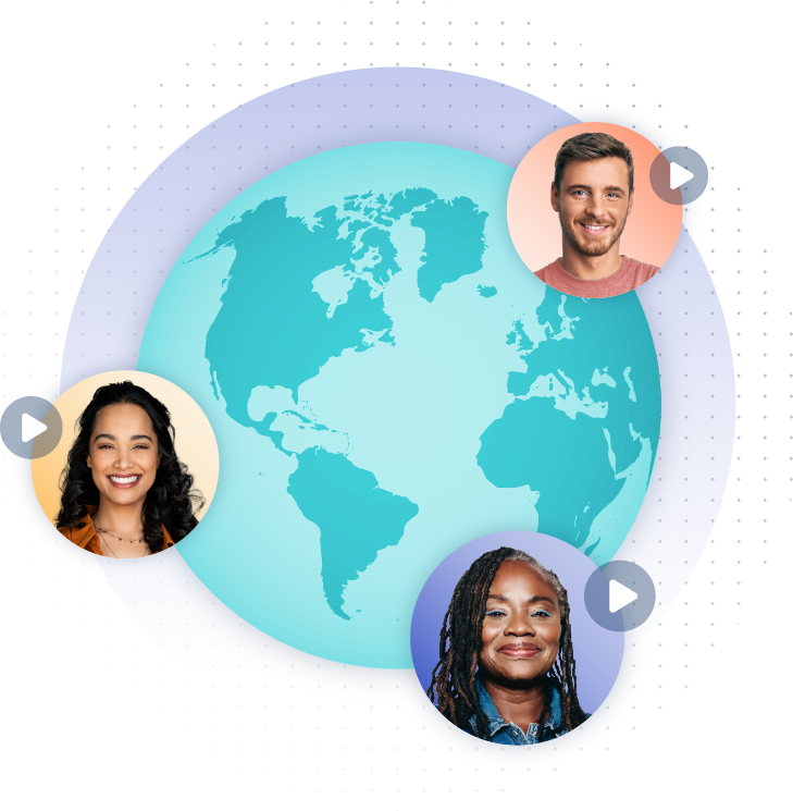 globe with candidates from around the world