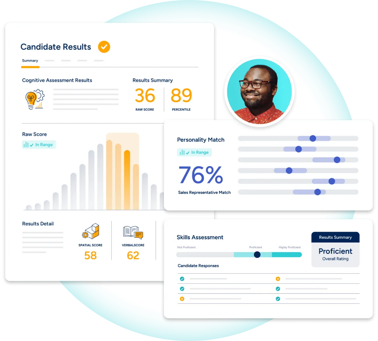 Criteria Assessments score reports man smiling