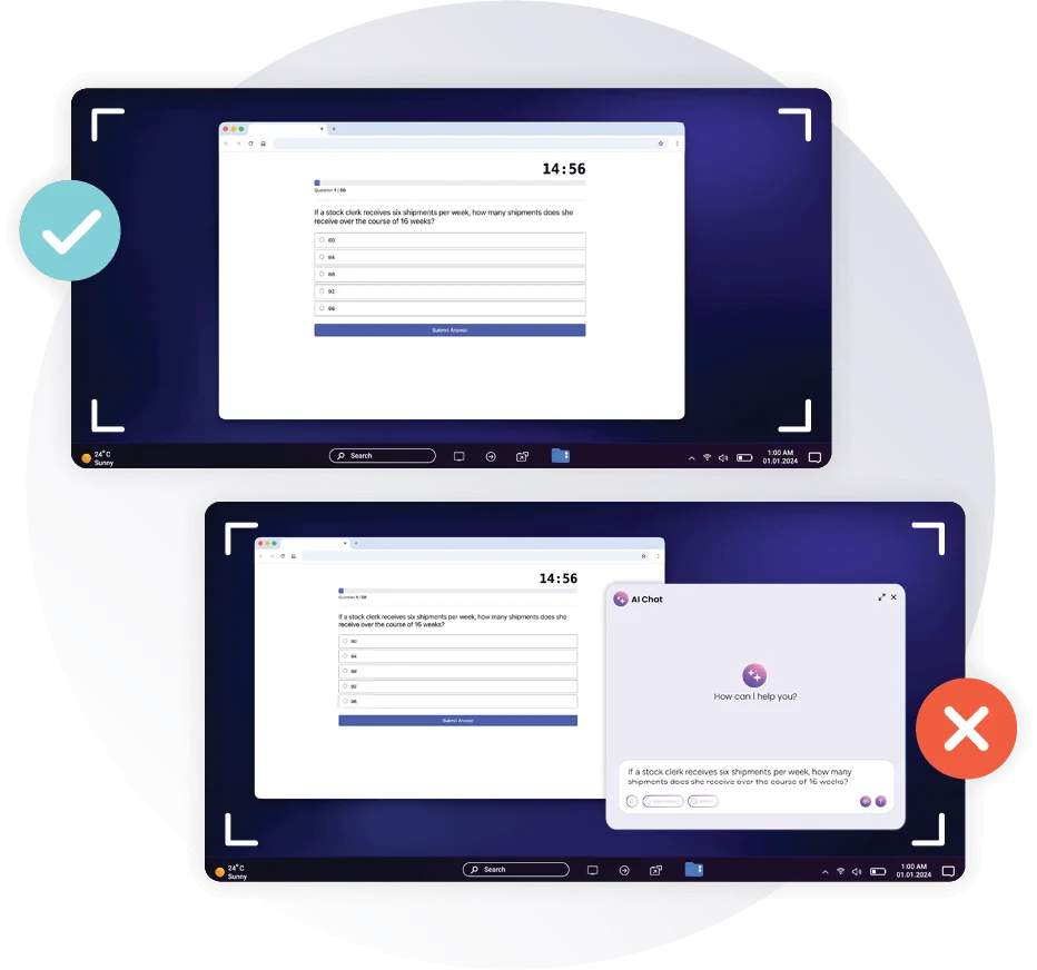 criteria proctoring screen audio