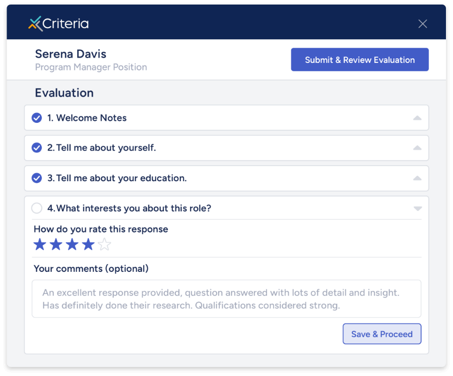 Criteria platform mobile