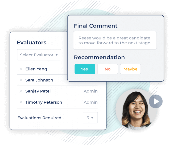 graphic of structured interview product feature