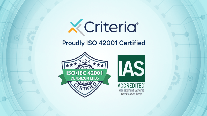 Criteria Corp has achieved ISO 42001 Certification for AI Systems Management