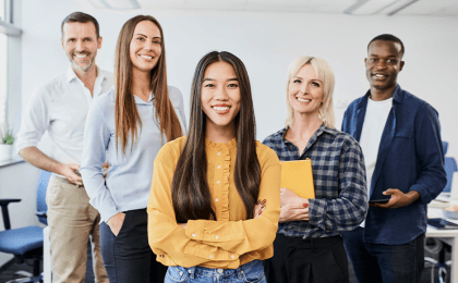 Group of smiling coworkers 