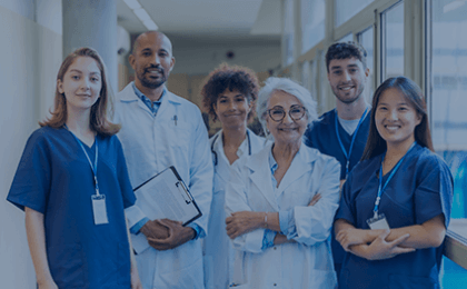 smiling doctors and nurses