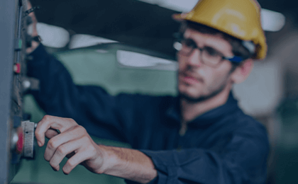 Man working on machine