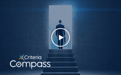 Criteria Compass Webinar, man walking upstairs to open door