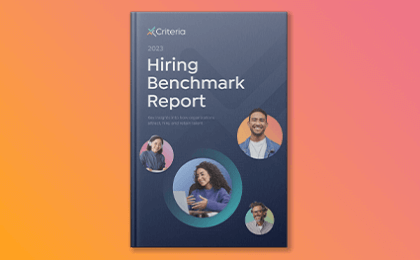 2023 Hiring Benchmark Report cover