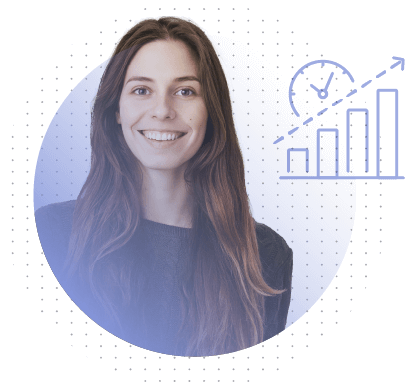 woman with productivity icon