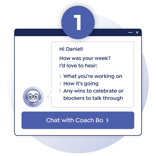 Criteria Weekly Checkin Coach Bo chat