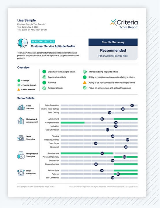 Customer Service Aptitude Test Free