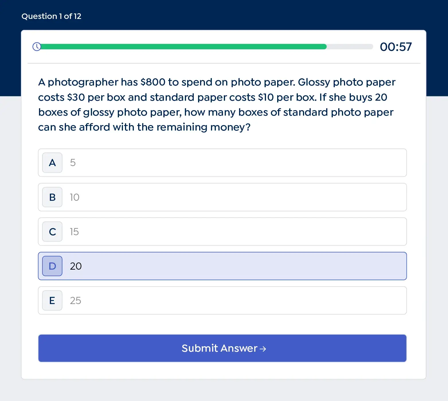 CTRS sample question